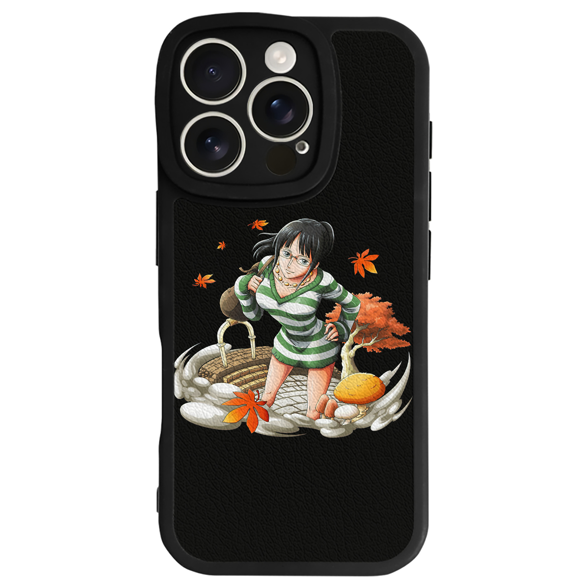 （画像用） ワンピース ニコ・ロビン ONE PIECE Nico Robin 【iPhone 16シリーズ対応】シリコンスマホケース（レザー調） 材質：シリコン